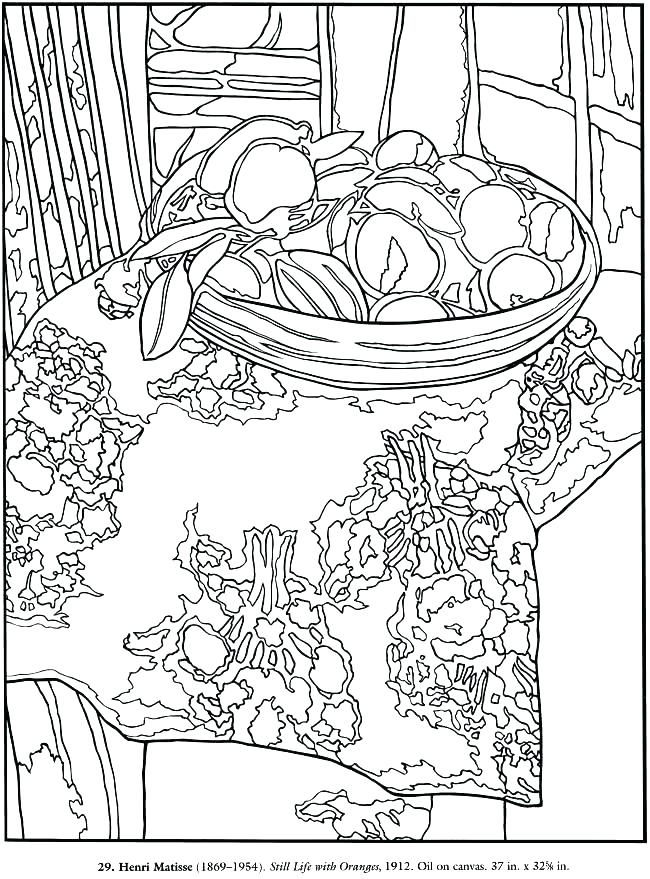 650x879 Matisse Coloring Pages Blank Coloring Pages For Adults Plus