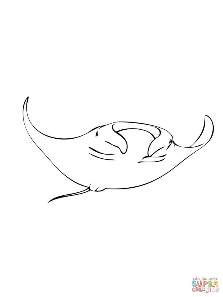 768x1024 Excellent Sting Ray Coloringges For Kids Stingray Printable Freege