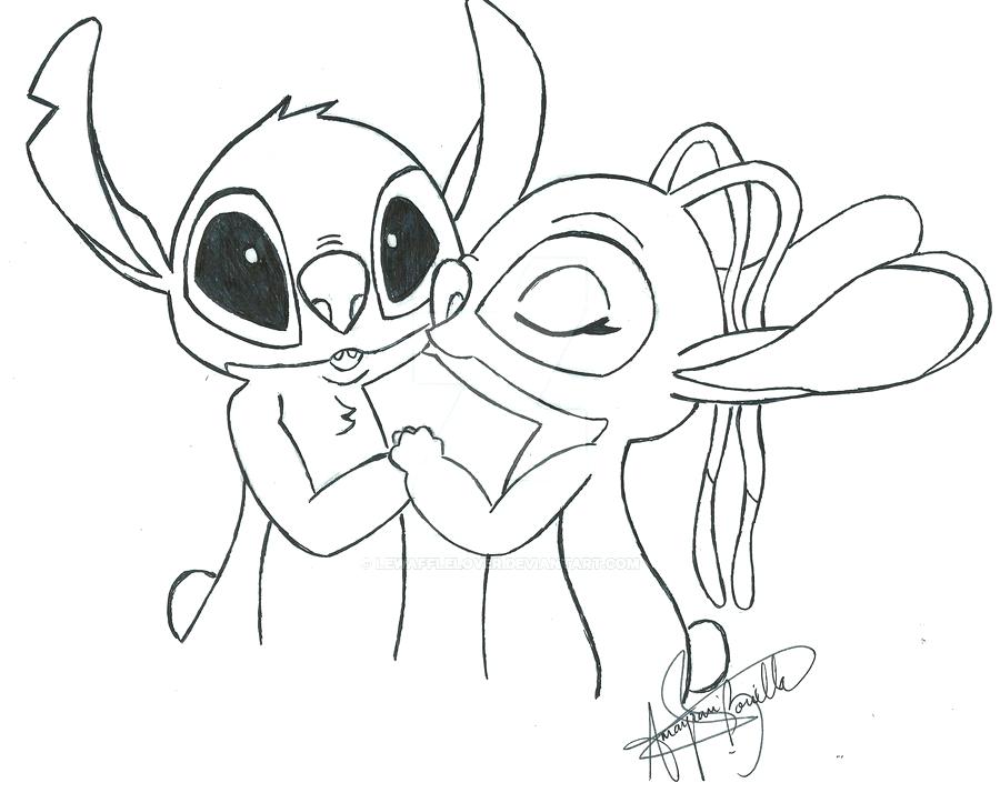 900x714 Lilo And Stitch Coloring Pages As Well As Stitch And Angel
