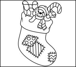 Stocking Coloring Page