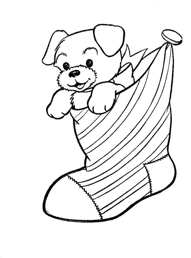 640x865 Christmas Stocking To Color Inspirational Puppy Dog In Stocking