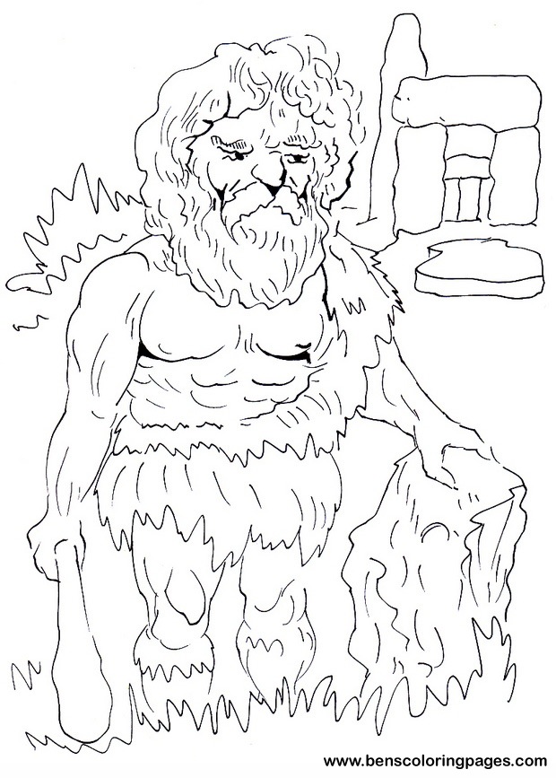 620x867 Stoneageman Free Coloring Book