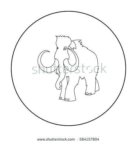 450x470 Wooly Mammoth Coloring Page Woolly Mammoth Icon In Outline Style