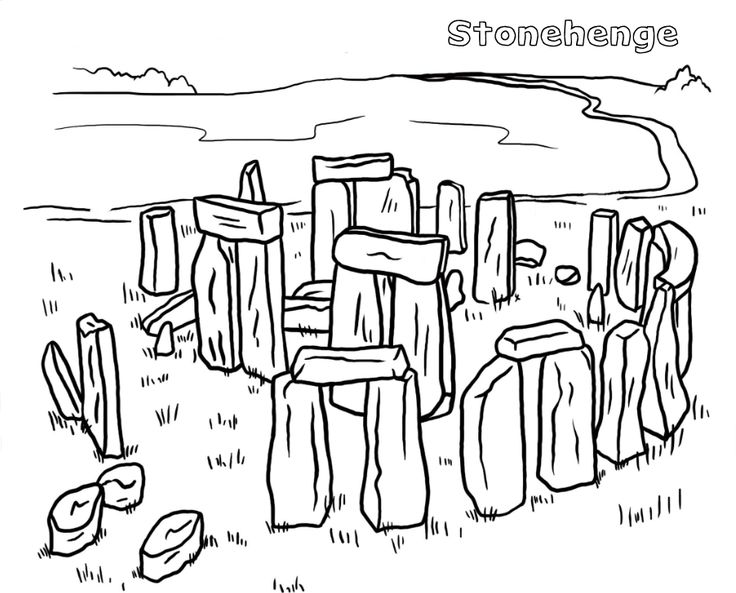 Stonehenge Coloring Page