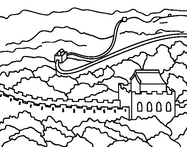 600x470 Great Wall Of China Coloring Page
