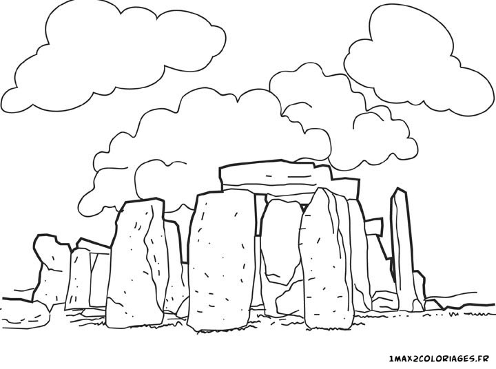 720x536 Coloriage Stonehenge En Angleterre Coloring 5