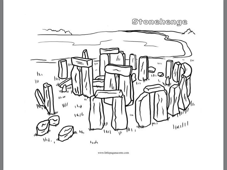 736x552 Coloring Sheet Of Stonehenge