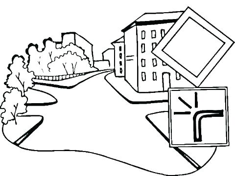 480x360 Stop Sign Coloring Page