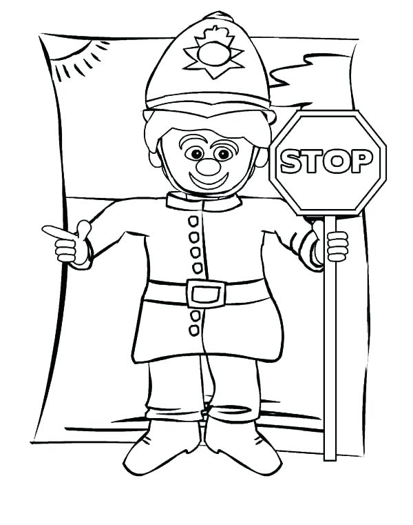 600x761 Stoplight Coloring Page