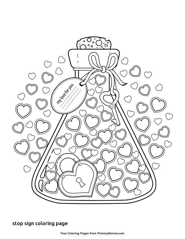 600x776 Stop Sign Coloring Page