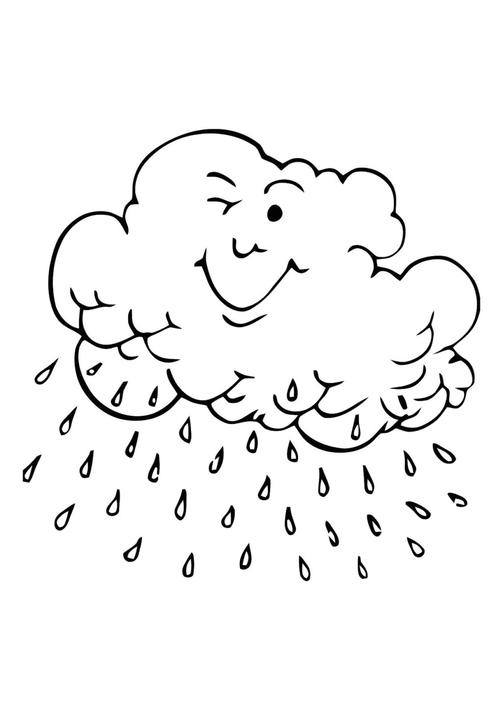 1024x1445 Printable Cloud Coloring Pages Coloring Me Coloring Page Rain