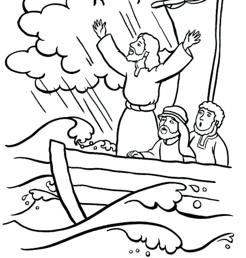 824x864 Jesus Calms The Storm Coloring Page Calms The Storm Coloring Pages