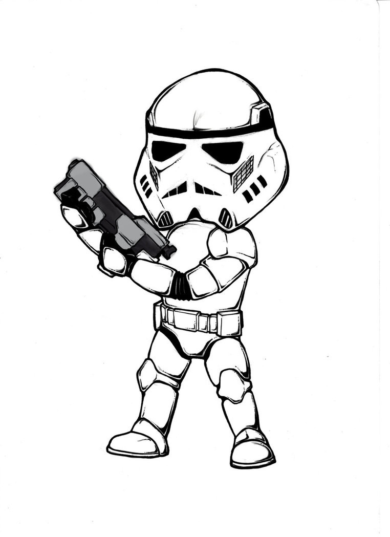 762x1049 Stormtrooper In Action Coloring Page Free Printable Pages