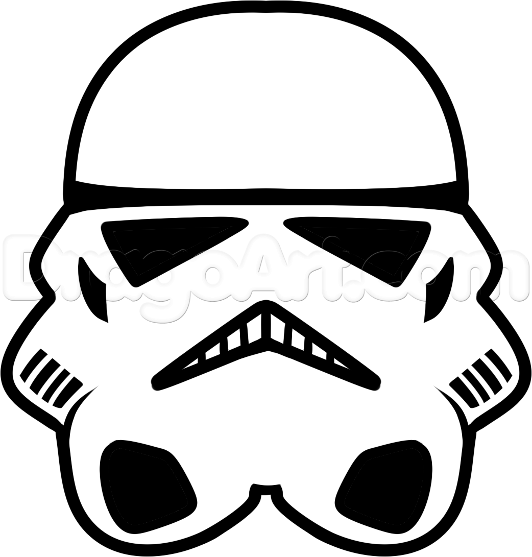 1042x1091 How To Draw A Stormtrooper Easy, Step By Step, Star Wars