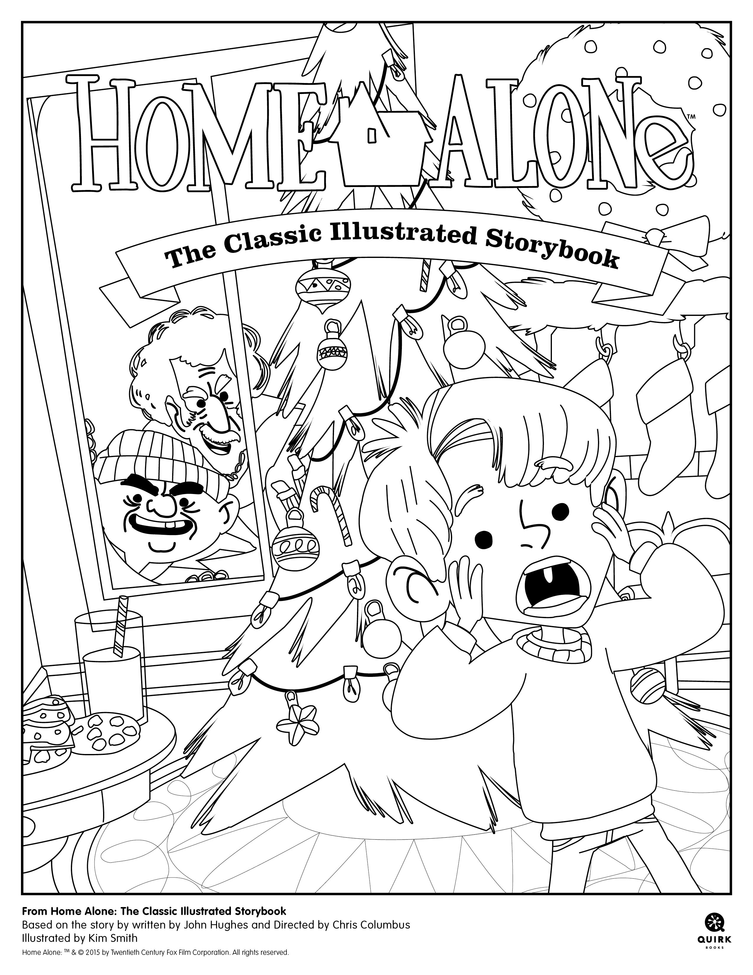 2550x3300 Coloring Page From Home Alone The Classic Illustrated Storybook