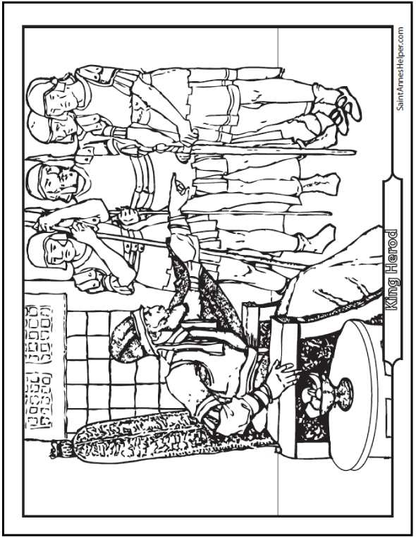 Story Of Christmas Coloring Pages