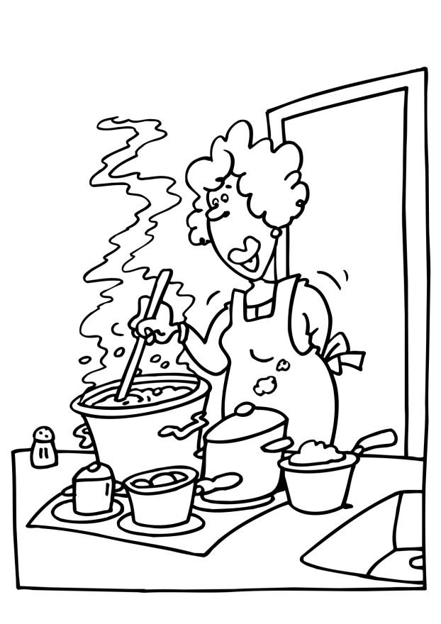 622x880 Cook Stove Coloring Pages