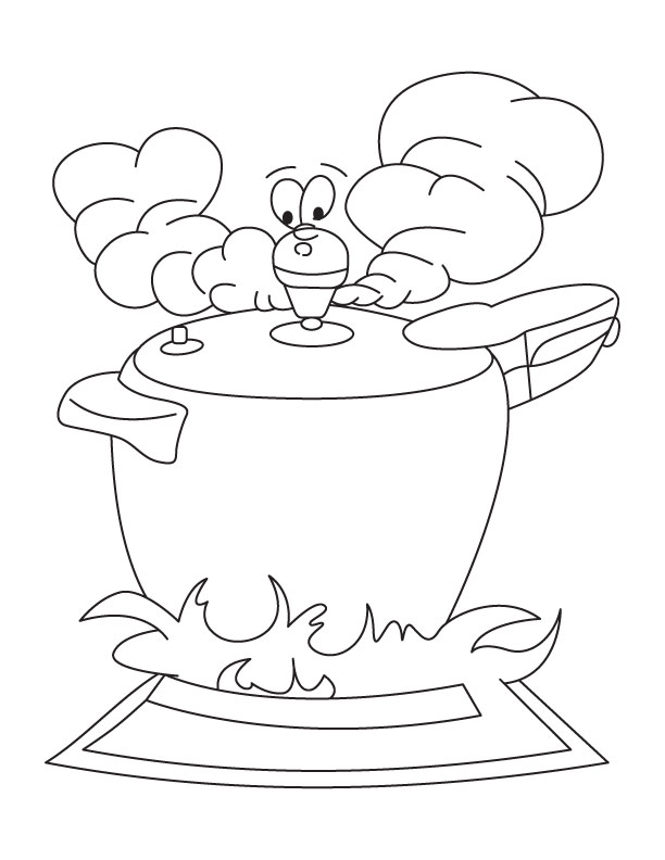 612x792 Pressure Cooker Coloring Page Download Free Pressure Cooker
