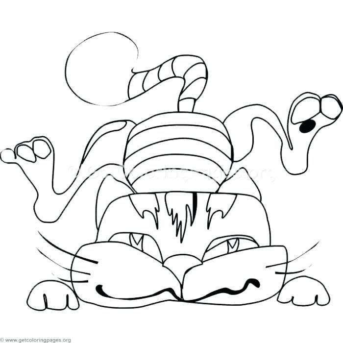 700x700 Tabby Cat Coloring Pages Black And White Cartoon Illustration