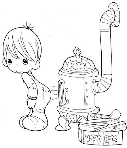441x512 Boy In Front Of Wood Stove Digital