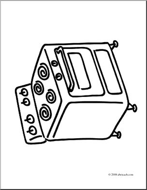 304x392 Clip Art Basic Words Stove (Coloring Page) I Abcteach