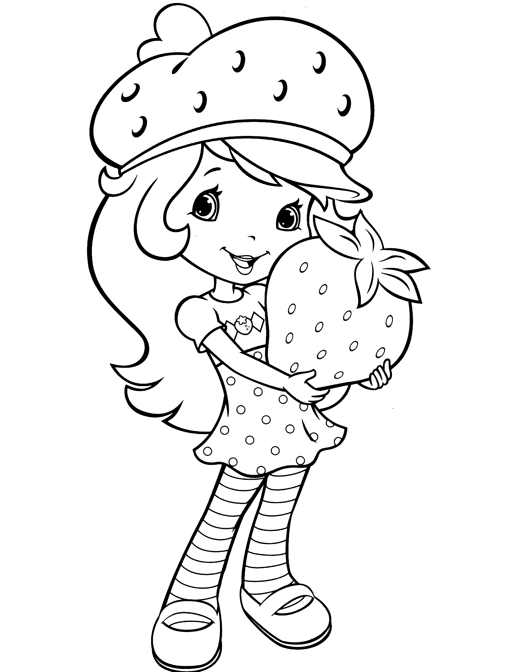 1700x2200 Strawberry Shortcake Coloring Pages