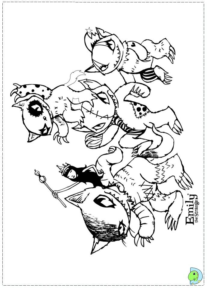 691x960 Emily The Strange Coloring Page