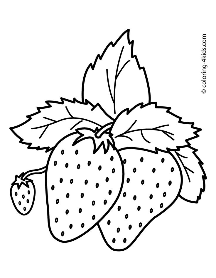 Strawberry Coloring Page