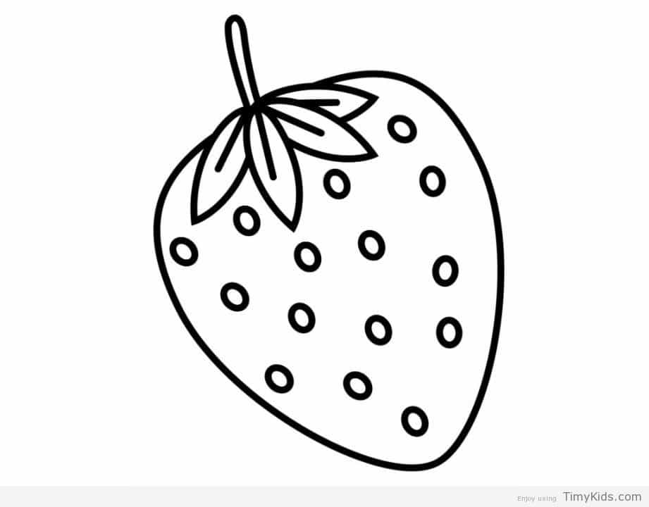 921x720 Strawberry Coloring Page Timykids