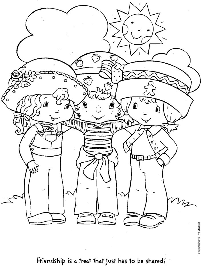 710x929 Coloring Page Strawberry Shortcake And Friends