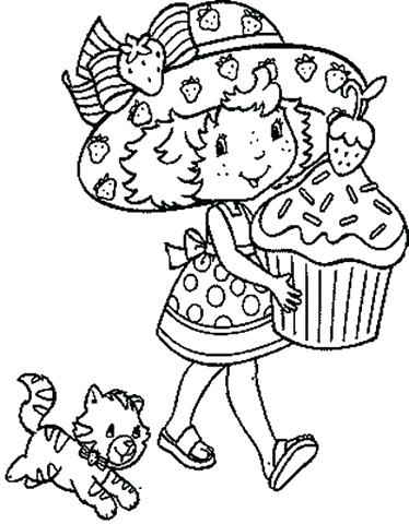 374x480 Strawberry Shortcake Characters Coloring Sheets Pages Stamps