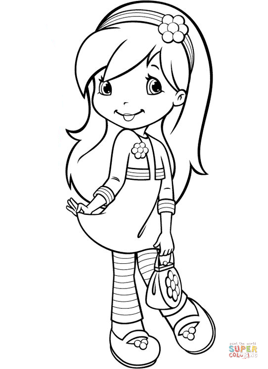 542x747 Strawberry Shortcake Coloring Games Raspberry Torte