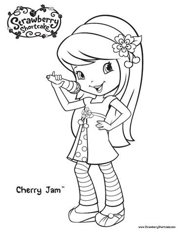 Strawberry Shortcake Cherry Jam Coloring Pages