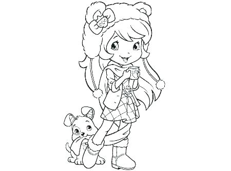 450x334 Strawberry Shortcake Coloring Pages Cherry Jam Kids Coloring