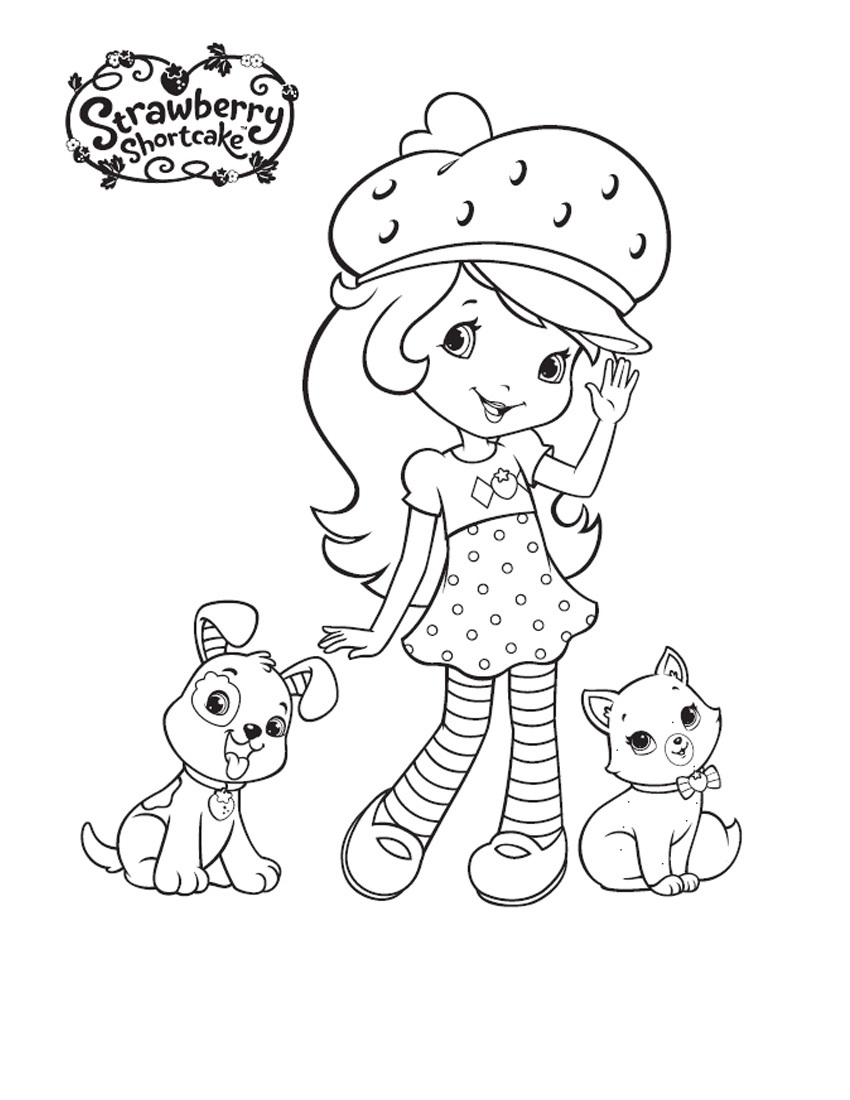 850x1100 Free Printable Strawberry Shortcake Coloring Pages For Kids