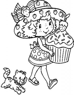 300x384 Strawberry Shortcake Coloring Pages Printable 2 Graphics