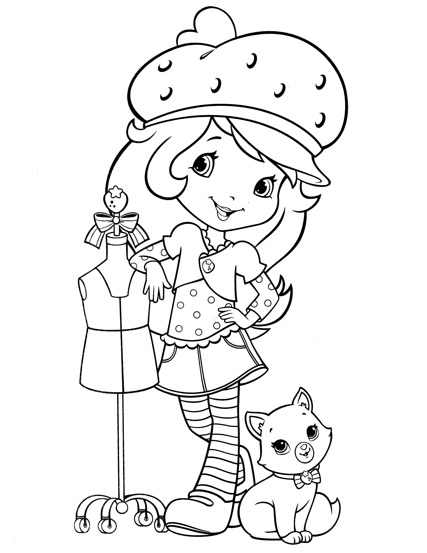 Strawberry Shortcake Dog Coloring Pages