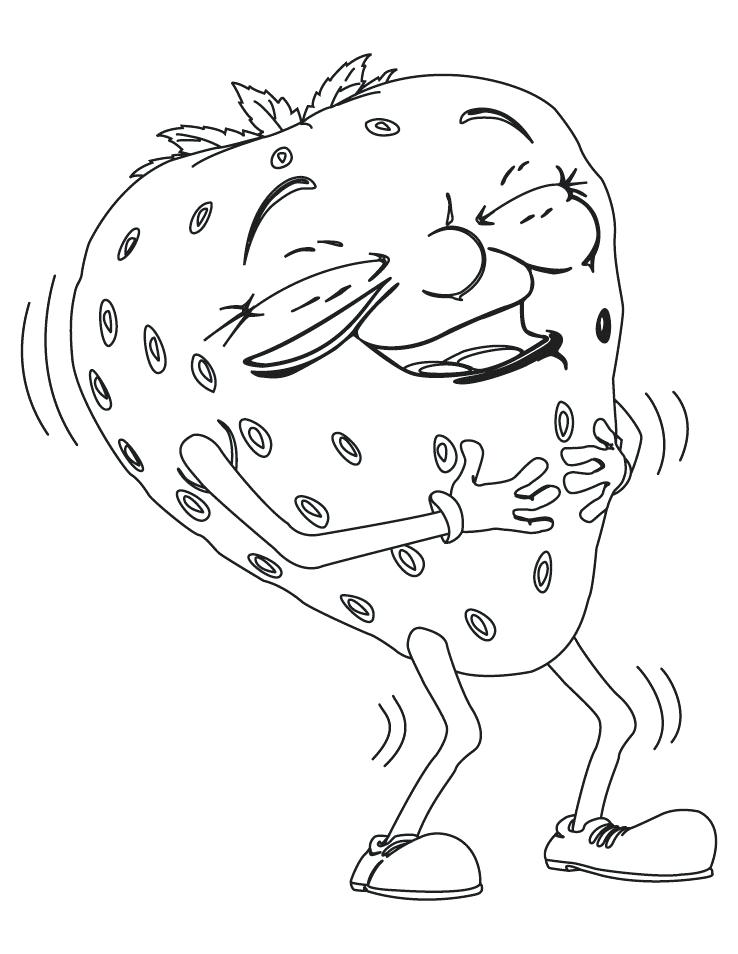 738x954 Strawberry Coloring Page Cartoon Strawberry Coloring Pages