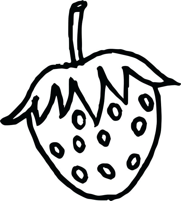 618x688 Strawberry Coloring Page One Strawberry Coloring Page Amazing
