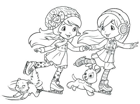 450x334 Strawberry Shortcake Coloring Pages Strawberry Coloring Pages