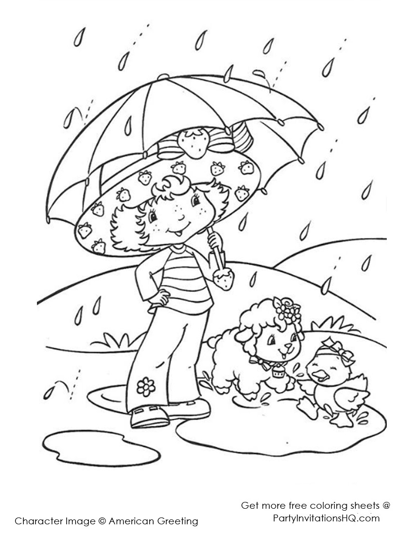 850x1100 Strawberry Shortcake Pets Coloring Pages For Children