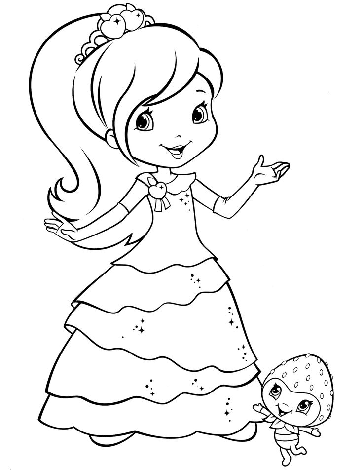 736x952 Princess Strawberry Shortcake Coloring Pages