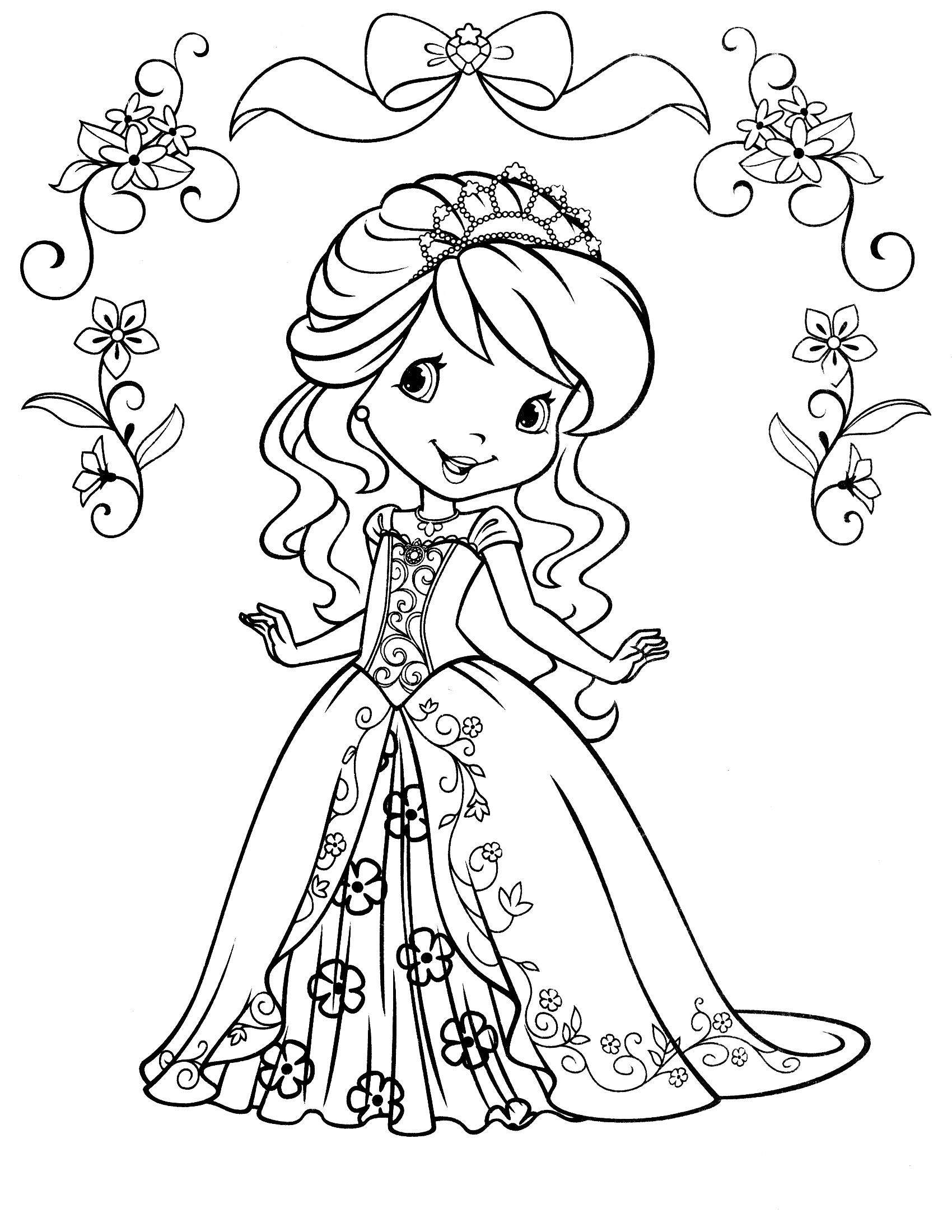 1700x2200 Best Of Strawberry Shortcake Princess Coloring Pages Design
