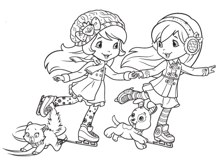 450x334 Strawberry Shortcake Coloring Pages Printable