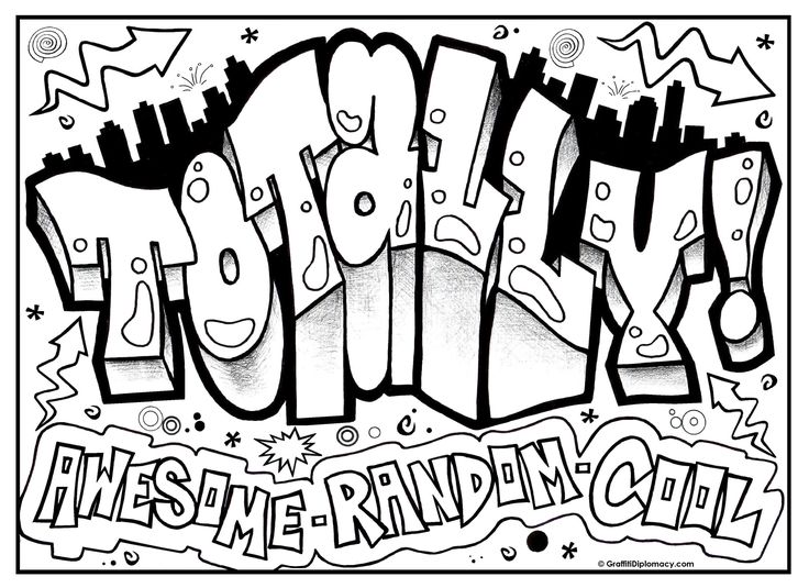 736x535 Graffiti Words Coloring Sheet Spell Hope