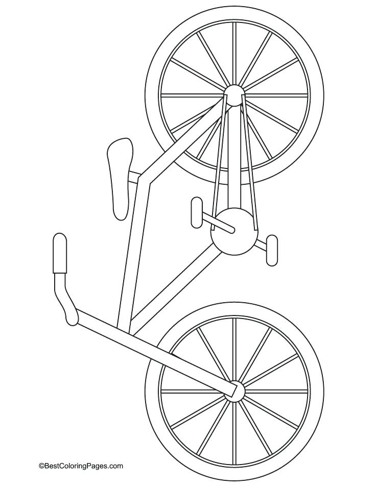 738x954 Bicycle Coloring Page