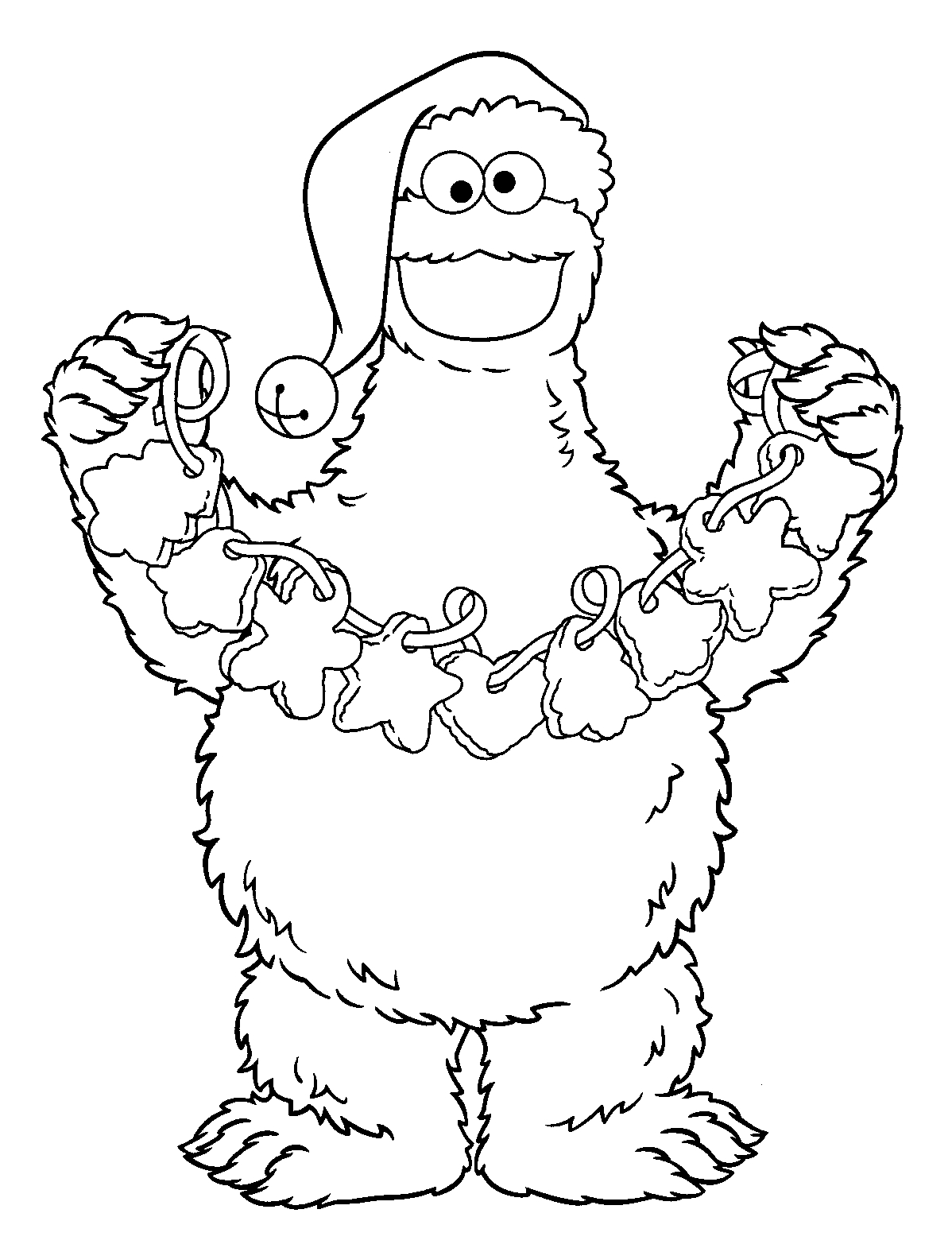 1198x1570 Sesame Street Christmas Coloring Pages Christmas