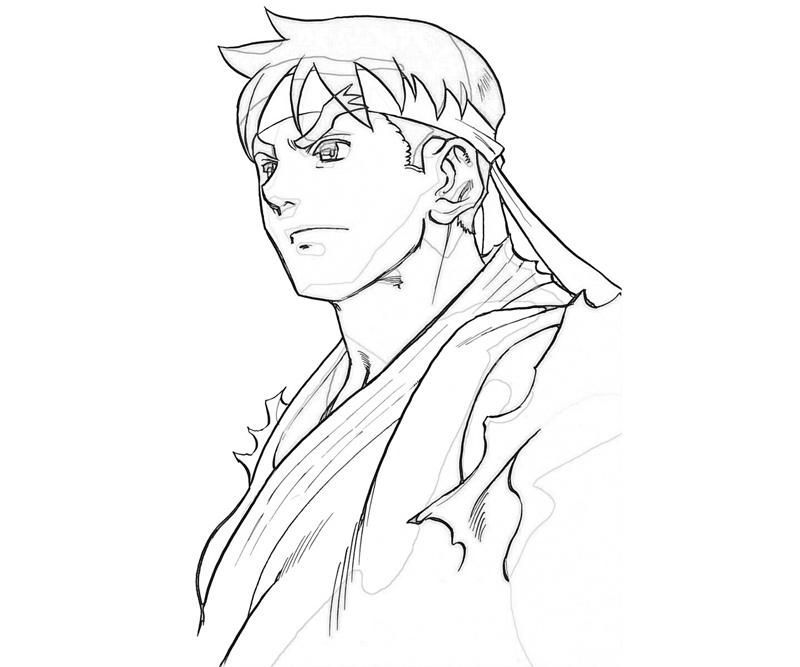 800x667 Ryu Street Fighter Coloring Pa