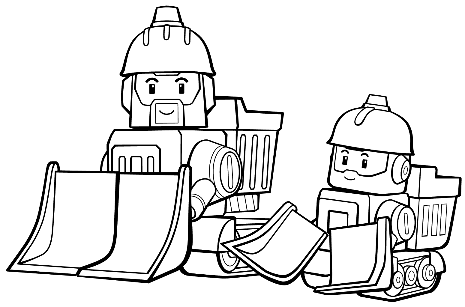 1550x1024 Robocar Poli Coloring Pages To Trace Street Sweeper Cleany