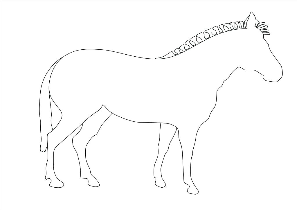 1023x723 Zebra Without Stripes Coloring Pages Free Toad Page Animal